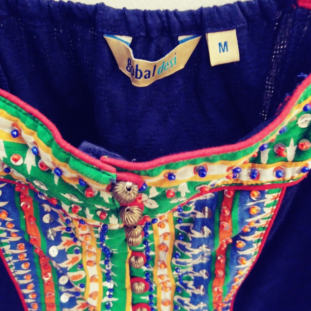 Nice Navy Blue Dress with Gorgeous Detail, Size M - Picture 8 of 9